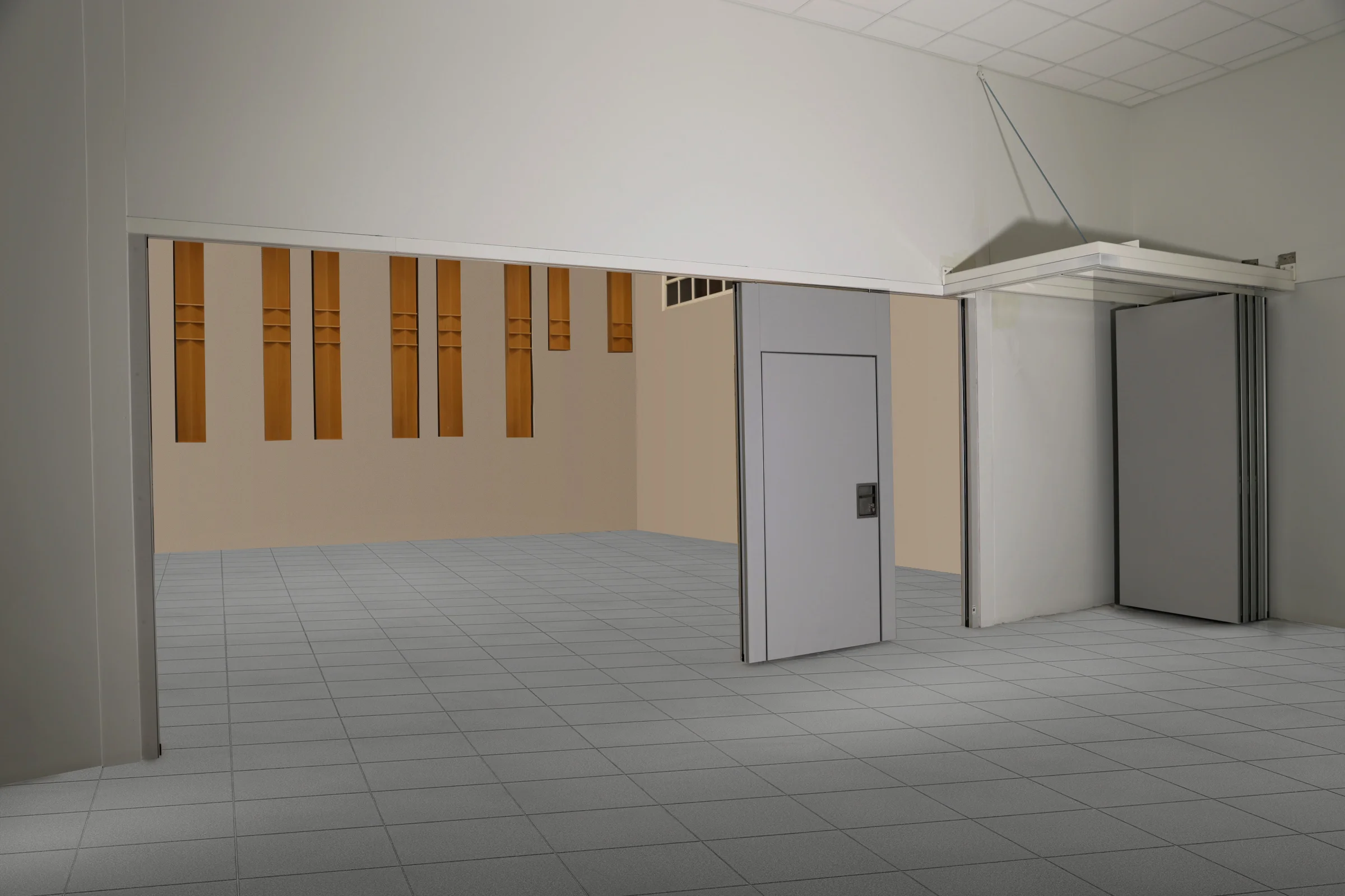 movable wall installation