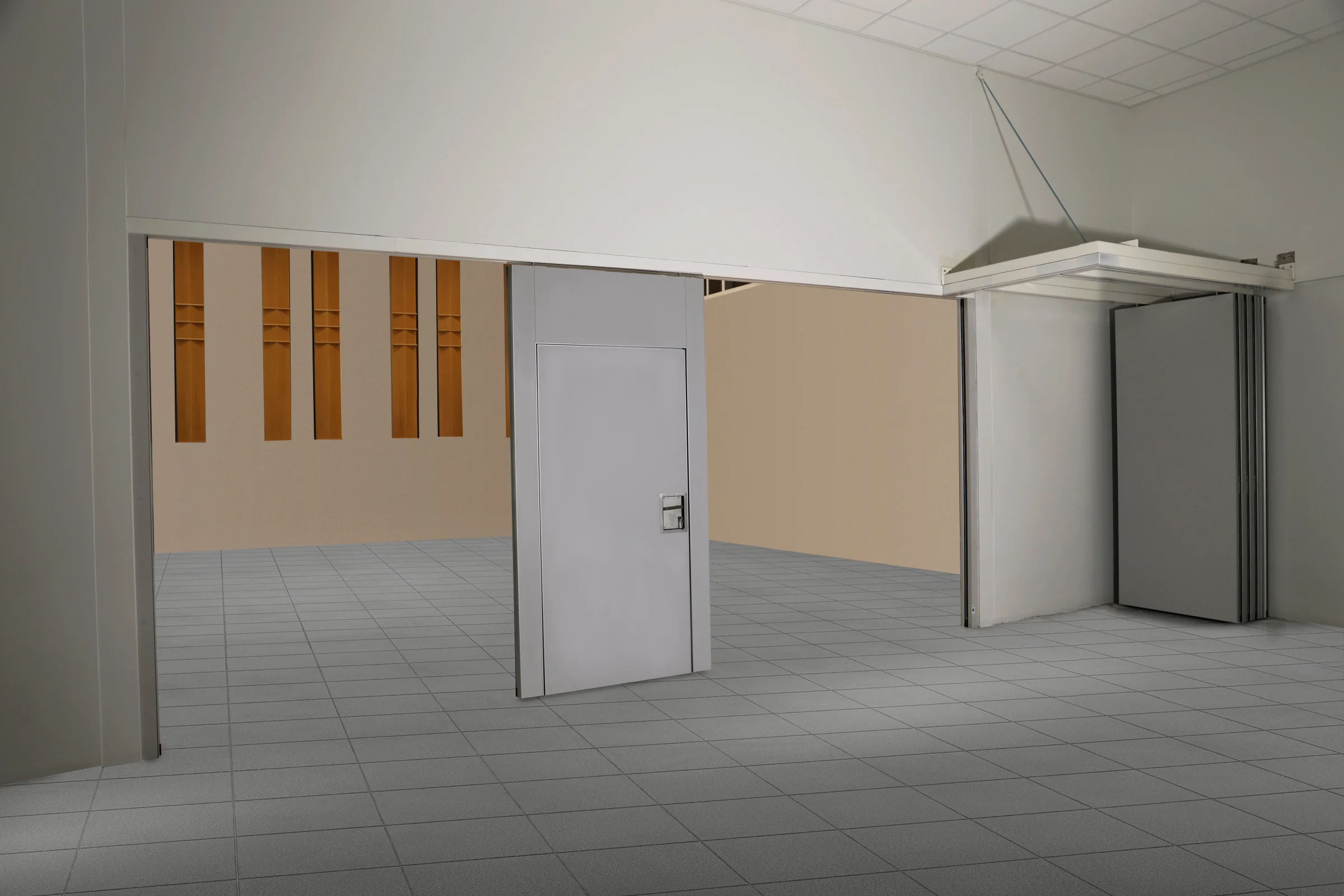 sliding interior wall